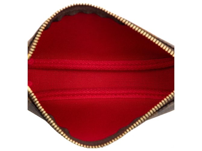 Mini Pochette Accessoires Damier Ebene Marrone Louis Vuitton - vista 4