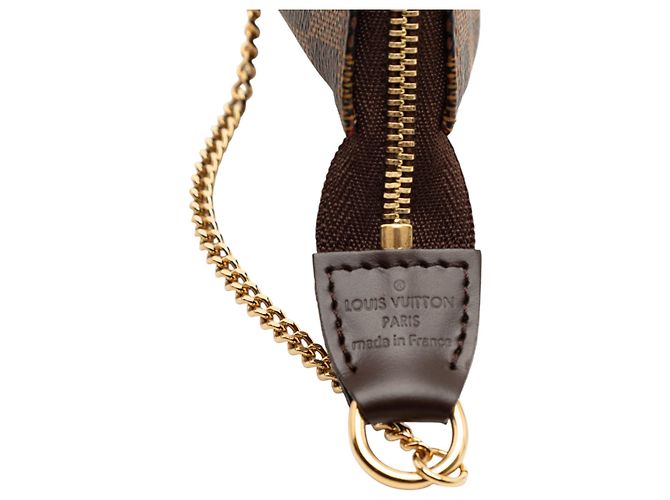 Mini Pochette Accessoires Damier Ebene Marrone Louis Vuitton - vista 5