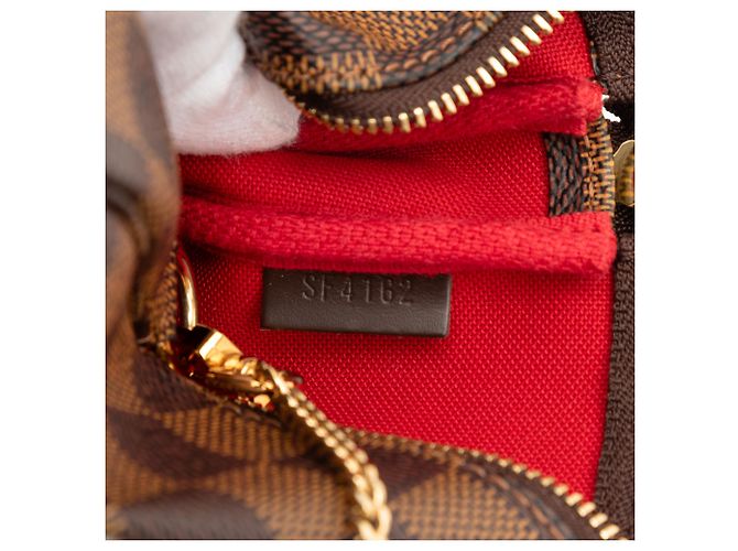 Mini Pochette Accessoires Damier Ebene Marrone Louis Vuitton - vista 6