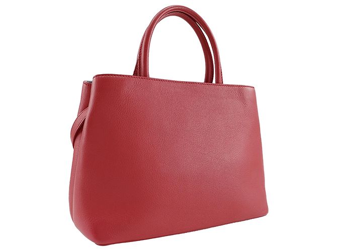 Fendi Petite 2Jours in Pelle Rossa Rosso - vista 3