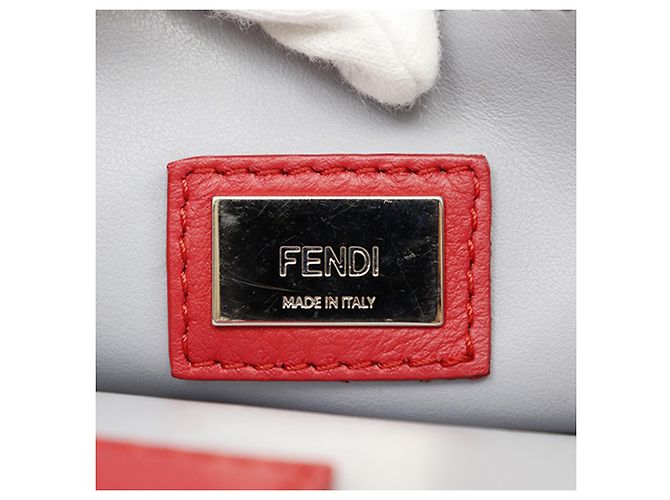 Fendi Petite 2Jours in Pelle Rossa Rosso - vista 5