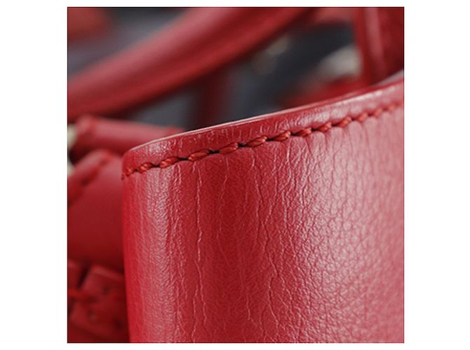 Fendi Petite 2Jours in Pelle Rossa Rosso - vista 7