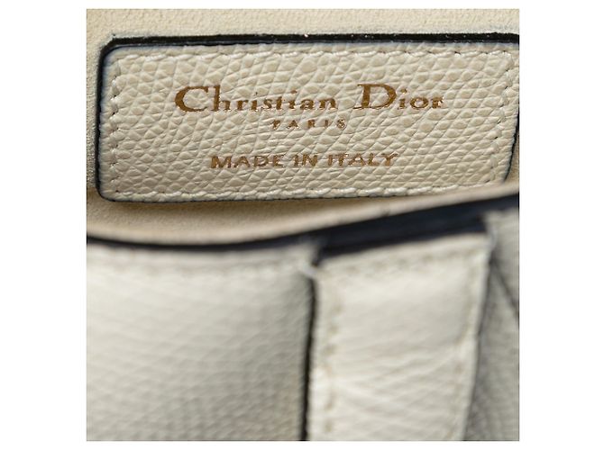 Borsa Saddle in pelle di vitello grana bianca Dior Bianco - vista 5