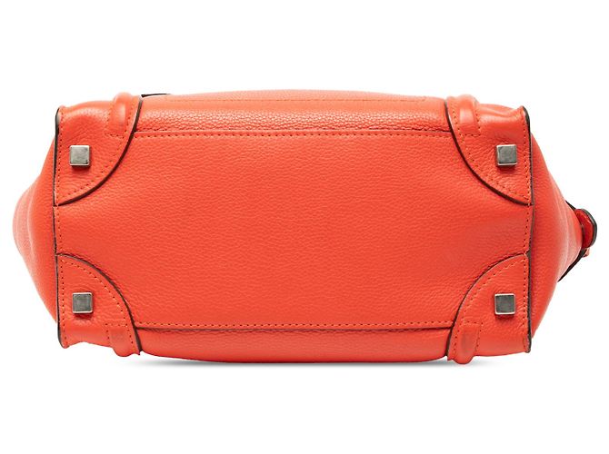 Luggage Céline Celine Orange Micro-Leder Reisetasche - Ansicht 3