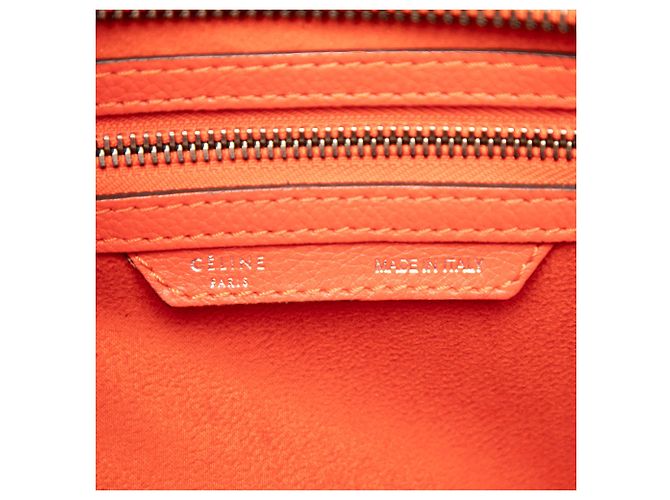 Luggage Céline Celine Orange Micro-Leder Reisetasche - Ansicht 5