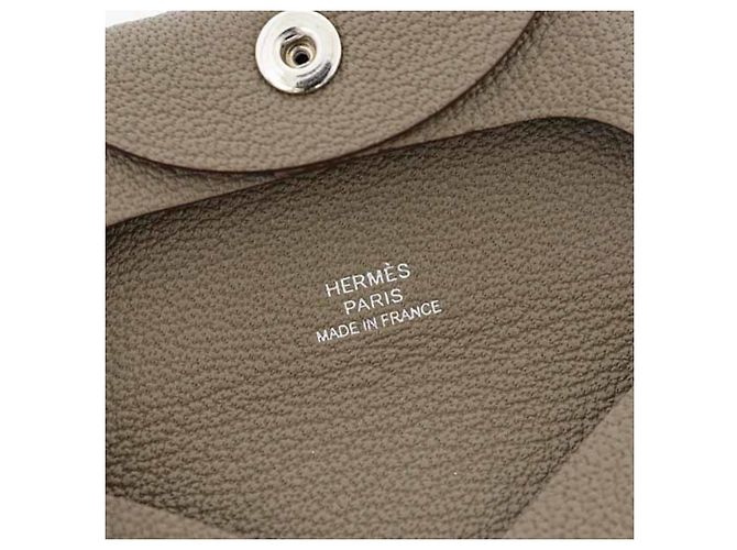 Monedero Bastia de Hermès en gris Etoupe Gris pardo - vista 5