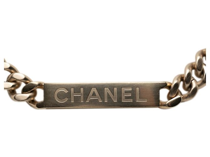 Collana a catena con marchio Coco placcata in oro Chanel D'oro - vista 3