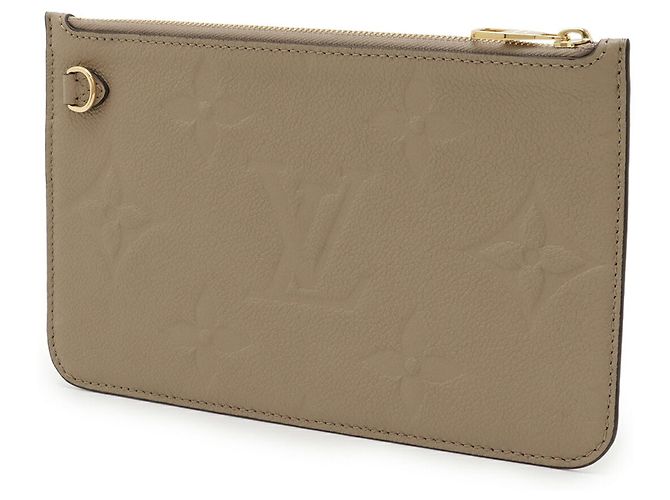 Pochette Louis Vuitton Monogram Empreinte Neverfull MM Grigio - vista 3