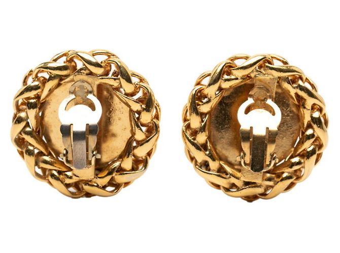 Timeless Orecchini a clip placcati in oro con motivo di grano Coco Mark di Chanel D'oro - vista 2