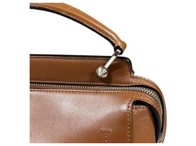 Fendi Dotcom Schultertasche aus Leder Braun - Ansicht 13