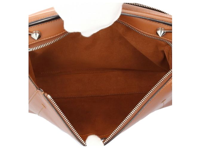 Fendi Dotcom Schultertasche aus Leder Braun - Ansicht 7