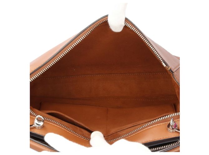 Fendi Dotcom Schultertasche aus Leder Braun - Ansicht 8