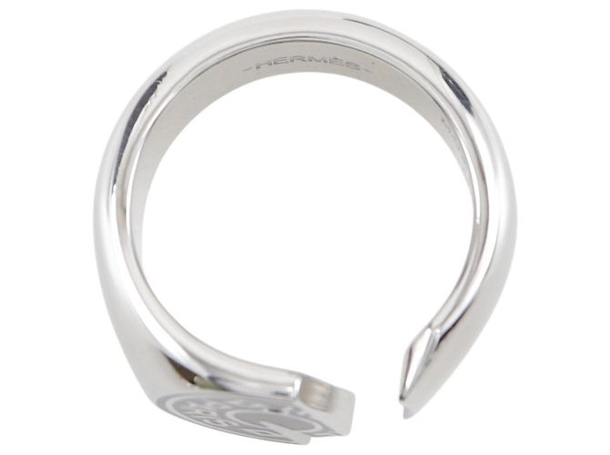 Ring Anello Carrousel Hermès in metallo nero - vista 3