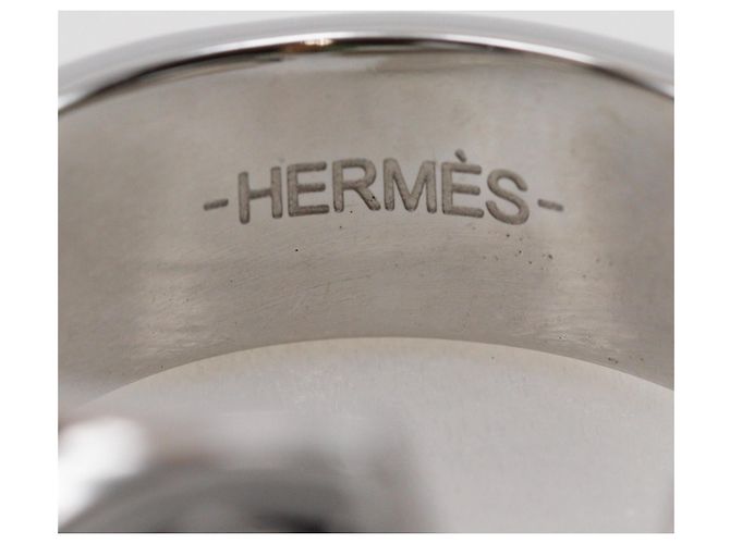 Ring Anello Carrousel Hermès in metallo nero - vista 5