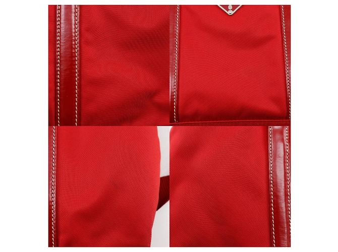Borsa a spalla in nylon A5 di Prada Rosso - vista 17