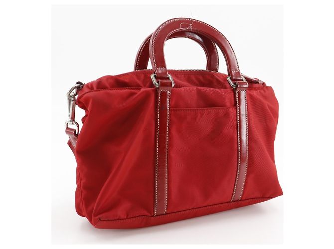 Borsa a spalla in nylon A5 di Prada Rosso - vista 3