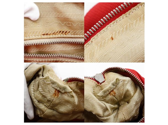 Borsa a spalla in nylon A5 di Prada Rosso - vista 8