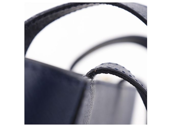 Céline Borsa a Spalla Celine MC1739 in Pelle di Vitello Blu Navy 2 Vie A5 - vista 10