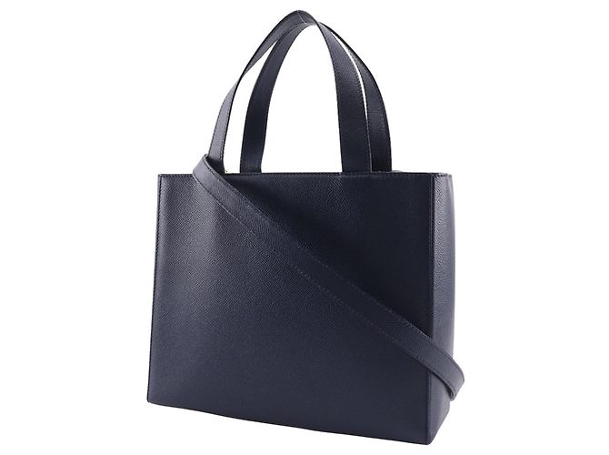 Céline Borsa a Spalla Celine MC1739 in Pelle di Vitello Blu Navy 2 Vie A5 - vista 2