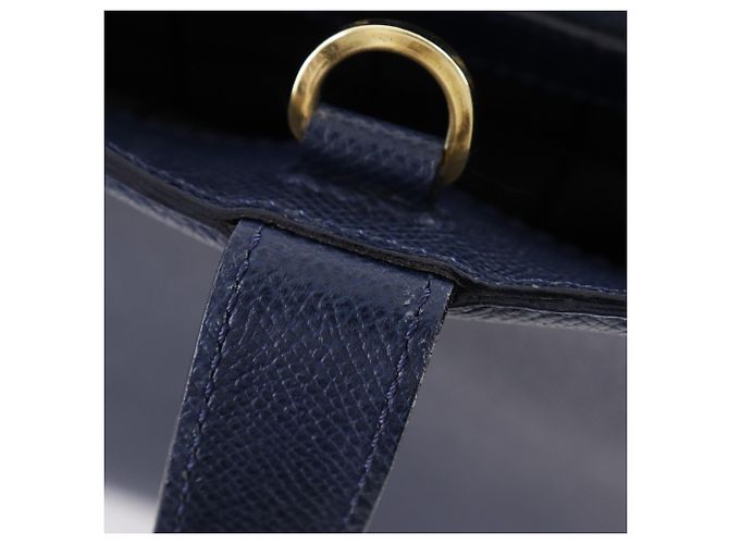 Céline Borsa a Spalla Celine MC1739 in Pelle di Vitello Blu Navy 2 Vie A5 - vista 9