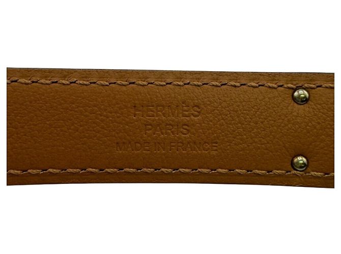 Hermès HERMES Kelly Gürtel 2023 Braun Weiß - Ansicht 10