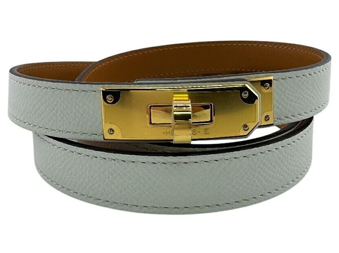 Hermès HERMES Kelly Gürtel 2023 Braun Weiß - Ansicht 5