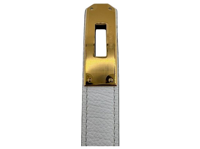 Hermès HERMES Kelly Gürtel 2023 Braun Weiß - Ansicht 6