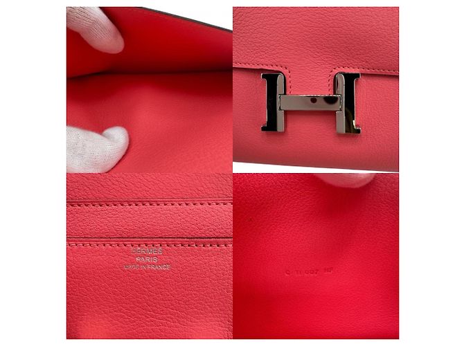 Hermès HERMES Portafoglio Constance Long Evercolor Rosa - vista 15
