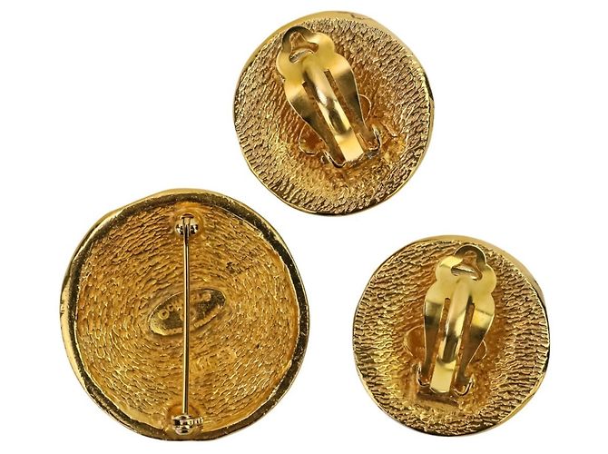 Set di Orecchini e Spilla CHANEL Vintage 31 Rue Cambon D'oro - vista 2
