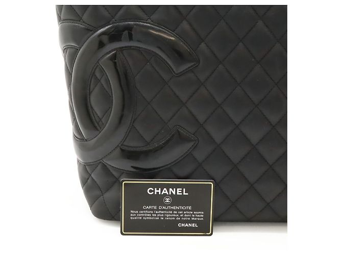 Große Schultertasche Chanel Cambon Line Coco Mark Schwarz Pink - Ansicht 10