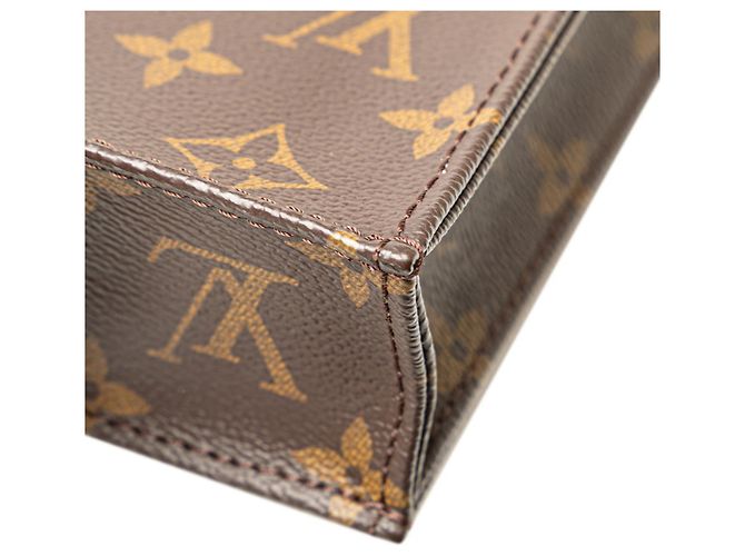 Louis Vuitton Monogram Petite Sac Plat Handbag Brown - view 5