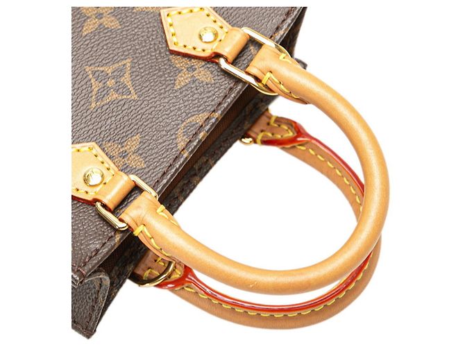 Louis Vuitton Monogram Petite Sac Plat Handbag Brown - view 6