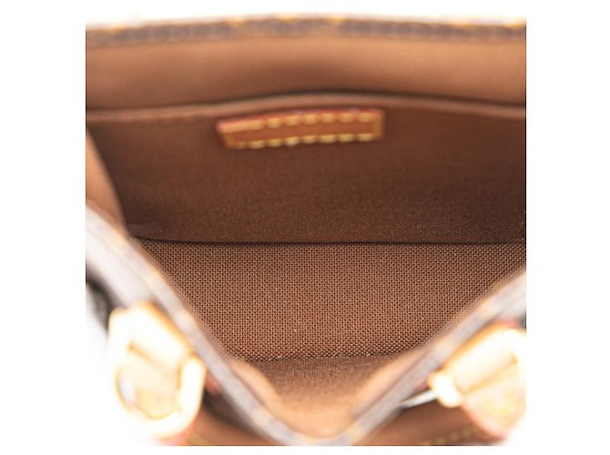 Louis Vuitton Monogram Petite Sac Plat Handbag Brown - view 7