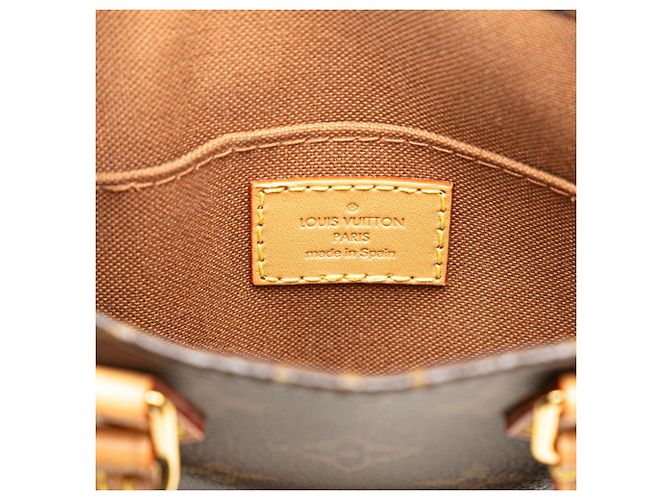 Louis Vuitton Monogram Petite Sac Plat Handbag Brown - view 8