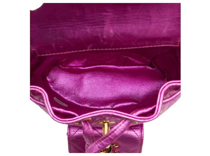 Zaino Chanel Matelassé Coco Mark con hardware dorato e catena Argento - vista 10
