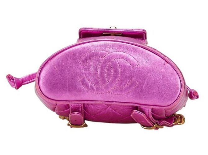 Zaino Chanel Matelassé Coco Mark con hardware dorato e catena Argento - vista 3