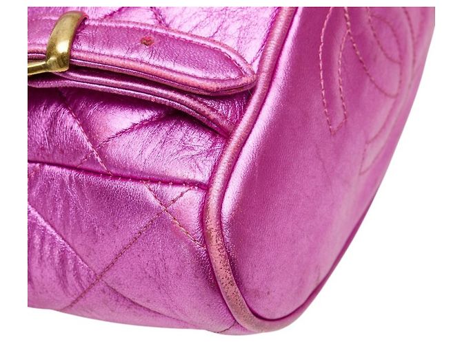 Zaino Chanel Matelassé Coco Mark con hardware dorato e catena Argento - vista 6
