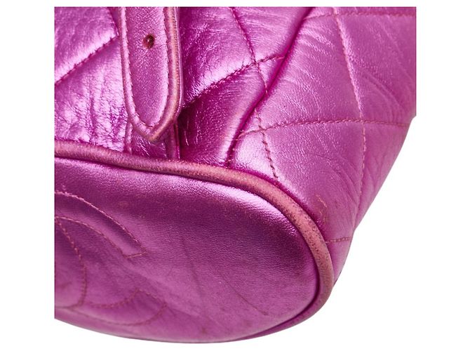 Zaino Chanel Matelassé Coco Mark con hardware dorato e catena Argento - vista 7