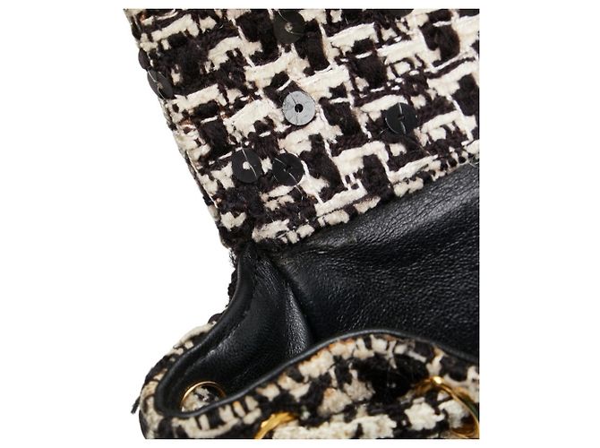 Zaino Chanel Matelassé Coco Mark Nero Bianco - vista 11