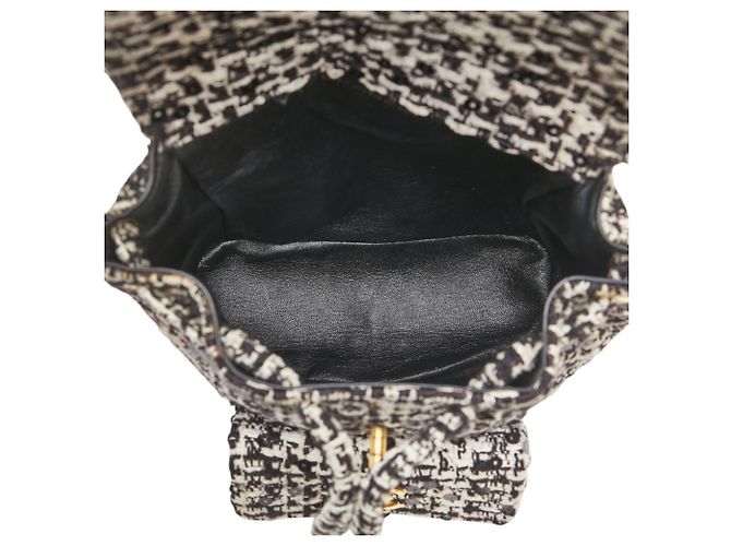 Zaino Chanel Matelassé Coco Mark Nero Bianco - vista 12