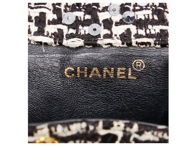 Zaino Chanel Matelassé Coco Mark Nero Bianco - vista 13