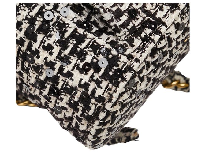 Zaino Chanel Matelassé Coco Mark Nero Bianco - vista 4