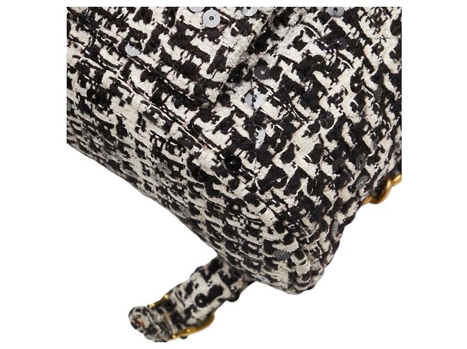 Zaino Chanel Matelassé Coco Mark Nero Bianco - vista 5