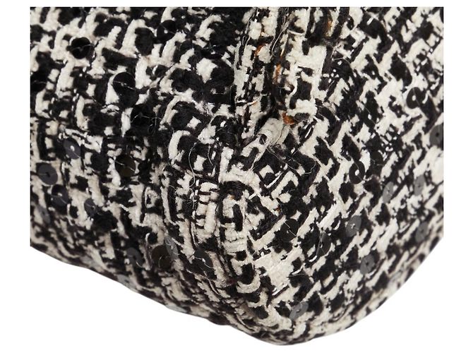 Zaino Chanel Matelassé Coco Mark Nero Bianco - vista 6