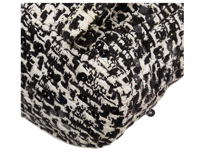 Zaino Chanel Matelassé Coco Mark Nero Bianco - vista 7