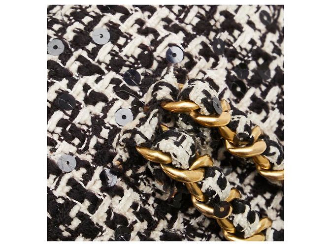 Zaino Chanel Matelassé Coco Mark Nero Bianco - vista 8