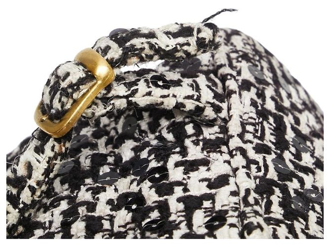 Zaino Chanel Matelassé Coco Mark Nero Bianco - vista 9