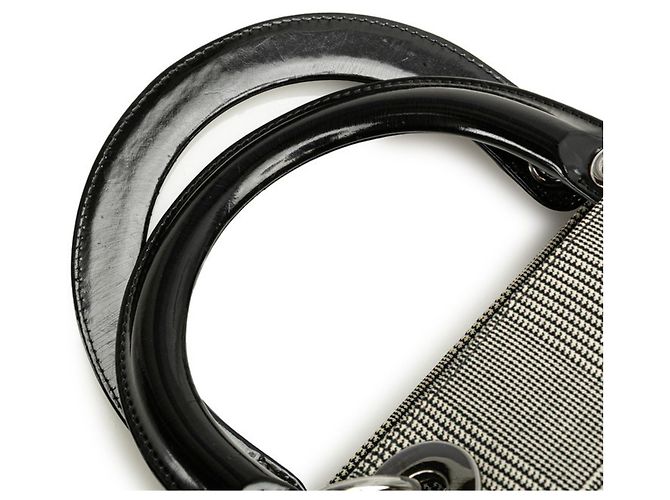 Borsa Dior Lady Houndstooth di Christian Dior Nero Bianco - vista 6