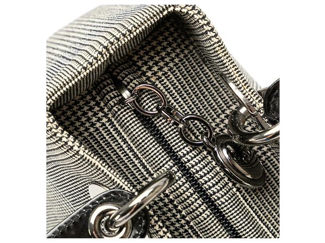 Borsa Dior Lady Houndstooth di Christian Dior Nero Bianco - vista 8