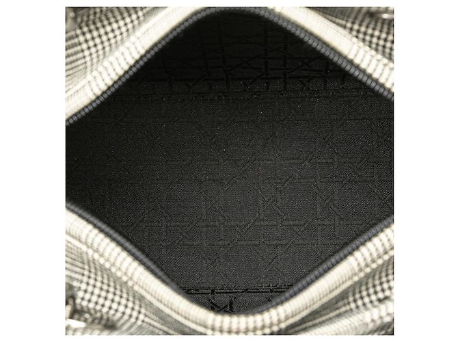 Borsa Dior Lady Houndstooth di Christian Dior Nero Bianco - vista 9